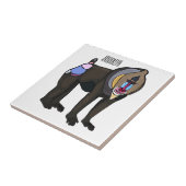 Abbildung des Mandrill Cartoon Fliese (Seite)