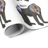 Abbildung des Mandrill Cartoon Geschenkpapier (Rolleneckpunkt)
