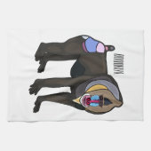 Abbildung des Mandrill Cartoon Geschirrtuch (Horizontal)