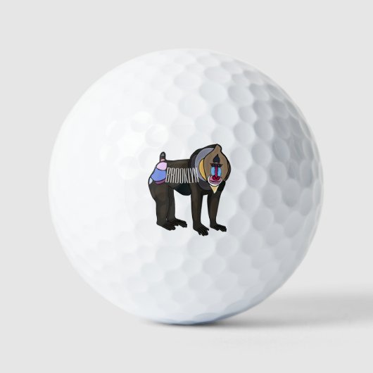 Abbildung des Mandrill Cartoon Golfball (Vorderseite)