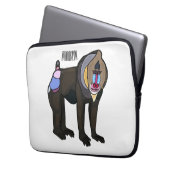 Abbildung des Mandrill Cartoon Laptopschutzhülle (Vorderseite Links)