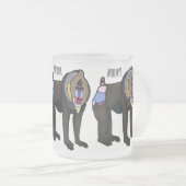 Abbildung des Mandrill Cartoon Mattglastasse (VorderseiteRechts)
