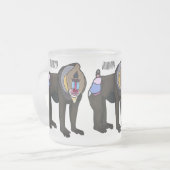 Abbildung des Mandrill Cartoon Mattglastasse (Vorderseite Links)