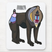 Abbildung des Mandrill Cartoon Mousepad (Vorne)