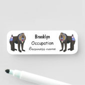 Abbildung des Mandrill Cartoon Namensschild (Beispiel)