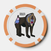 Abbildung des Mandrill Cartoon Pokerchips (Rückseite)