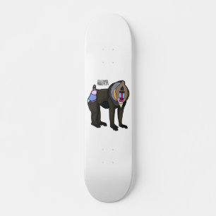 Abbildung des Mandrill Cartoon Skateboard