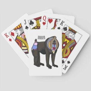 Abbildung des Mandrill Cartoon Spielkarten