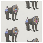 Abbildung des Mandrill Cartoon Stoff (Nahaufnahme)