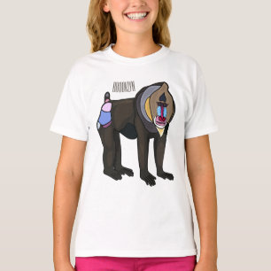 Abbildung des Mandrill Cartoon T-Shirt