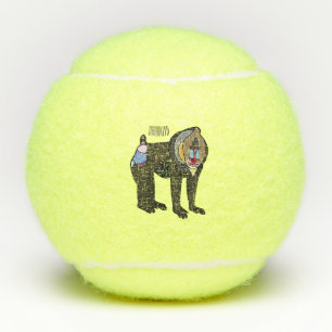 Abbildung des Mandrill Cartoon Tennisbälle
