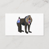Abbildung des Mandrill Cartoon Visitenkarte (Rückseite)