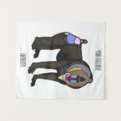 Abbildung des Mandrill Cartoon Wandteppich (Vorderseite (Horizontal))
