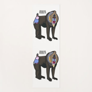Abbildung des Mandrill Cartoon Yogamatte