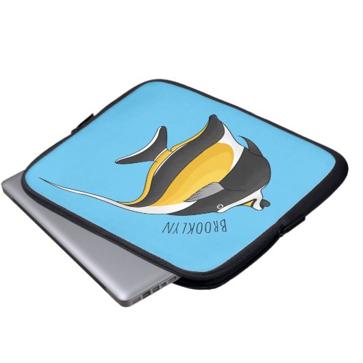 Abbildung des maurischen Idol-Cartoon Laptopschutzhülle (Vorne Knopf)