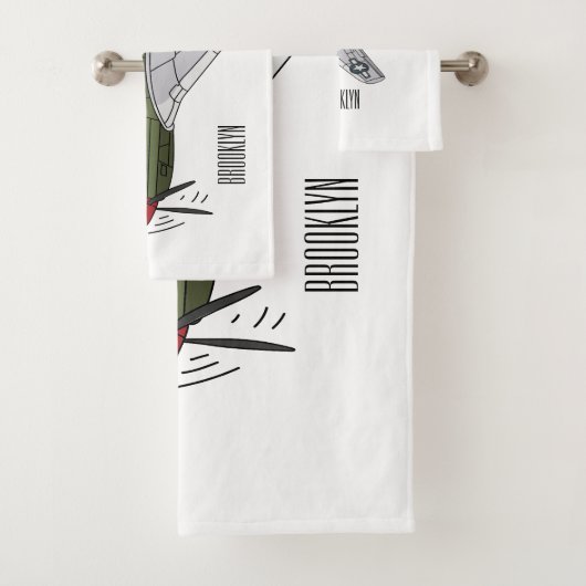 Abbildung des militärischen Flugzeug Cartoon Badhandtuch Set (Insitu)