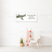 Abbildung des militärischen Flugzeug Cartoon Banner (Insitu)