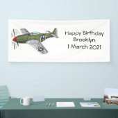 Abbildung des militärischen Flugzeug Cartoon Banner (Messe)