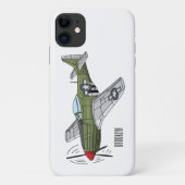 Abbildung des militärischen Flugzeug Cartoon Case-Mate iPhone Hülle (Rückseite)