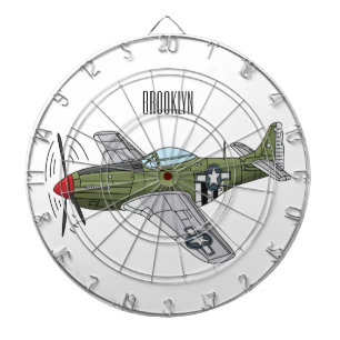 Abbildung des militärischen Flugzeug Cartoon Dartscheibe