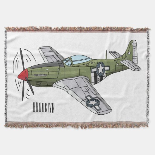 Abbildung des militärischen Flugzeug Cartoon Decke (Vorderseite)