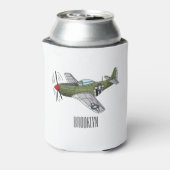 Abbildung des militärischen Flugzeug Cartoon Dosenkühler (Kanne Rückseite)