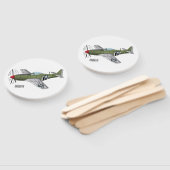 Abbildung des militärischen Flugzeug Cartoon Fächer (Non-assembled)