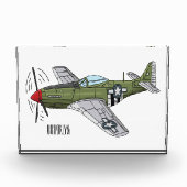 Abbildung des militärischen Flugzeug Cartoon Fotoblock (Vorderseite)