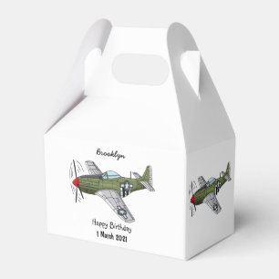 Abbildung des militärischen Flugzeug Cartoon Geschenkschachtel