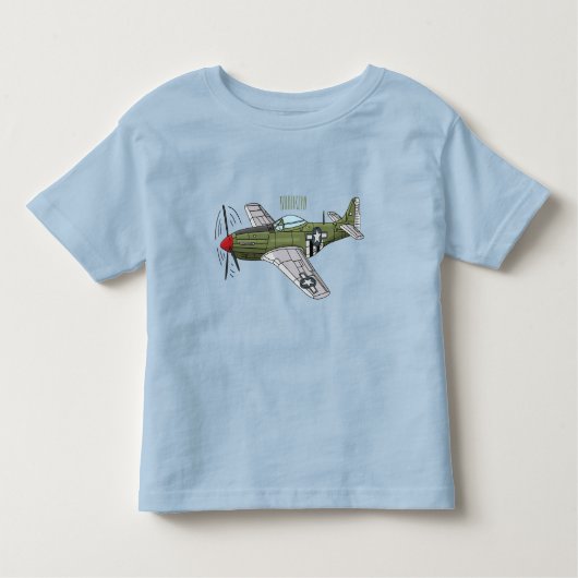 Abbildung des militärischen Flugzeug Cartoon Kleinkind T-shirt (Vorderseite)