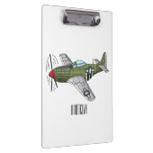 Abbildung des militärischen Flugzeug Cartoon Klemmbrett (Rechts)