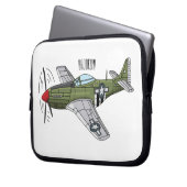 Abbildung des militärischen Flugzeug Cartoon Laptopschutzhülle (Vorderseite Links)