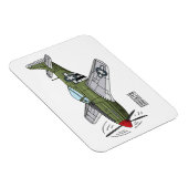 Abbildung des militärischen Flugzeug Cartoon Magnet (Rechte Seite)