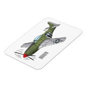 Abbildung des militärischen Flugzeug Cartoon Magnet (Linke Seite)