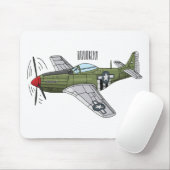 Abbildung des militärischen Flugzeug Cartoon Mousepad (Mit Mouse)