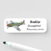 Abbildung des militärischen Flugzeug Cartoon Namensschild (Beispiel)