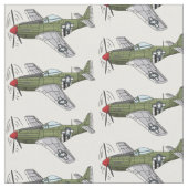 Abbildung des militärischen Flugzeug Cartoon Stoff (Nahaufnahme)