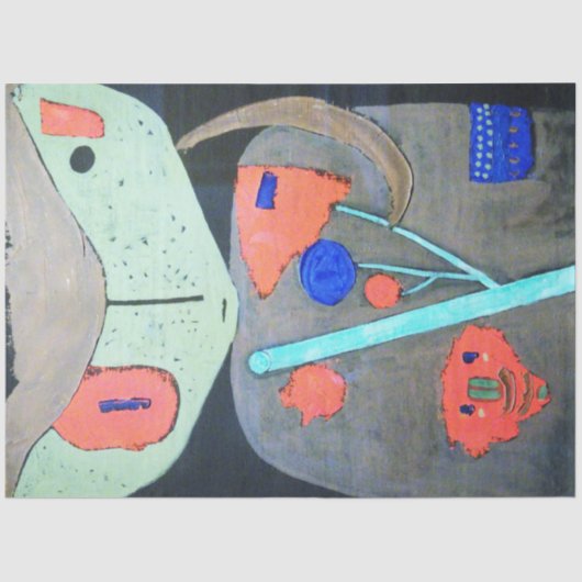 Abbildung des Orientalischen Theaters, Paul Klee Seidenpapier (Vorderseite)