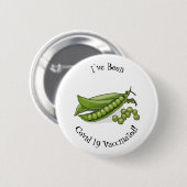 Abbildung des Pea-Cartoon Button (Vorne & Hinten)