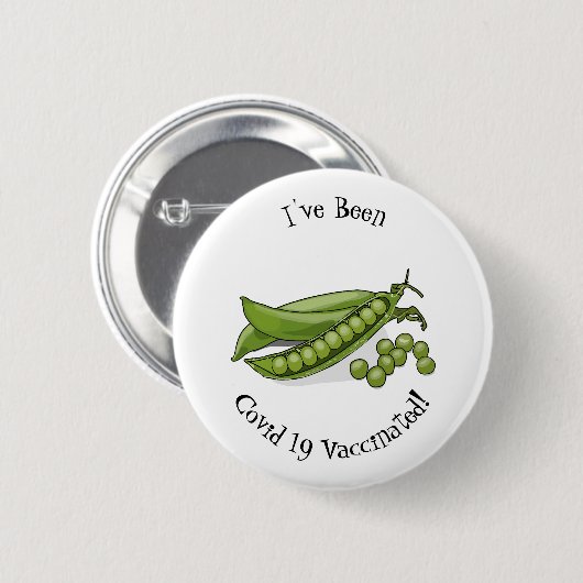 Abbildung des Pea-Cartoon Button (Vorne & Hinten)