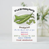 Abbildung des Pea-Cartoon Einladung (Stehend Vorderseite)