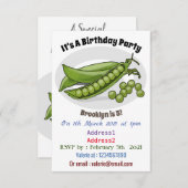 Abbildung des Pea-Cartoon Einladung (Vorne/Hinten)