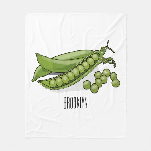 Abbildung des Pea-Cartoon Fleecedecke (Vorderseite)