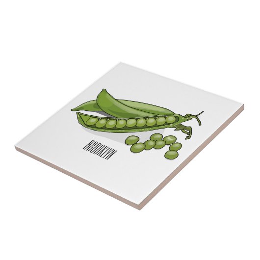 Abbildung des Pea-Cartoon Fliese (Seite)