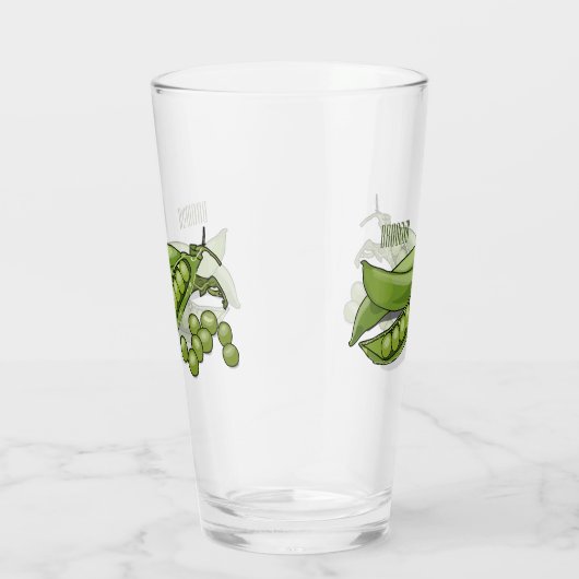 Abbildung des Pea-Cartoon Glas (Rechts)