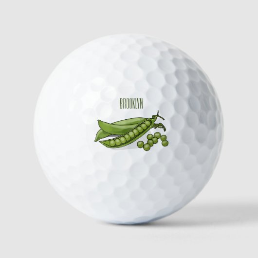 Abbildung des Pea-Cartoon Golfball (Vorderseite)
