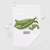 Abbildung des Pea-Cartoon Golfhandtuch (Insitu)