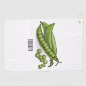 Abbildung des Pea-Cartoon Golfhandtuch (Horizontal)