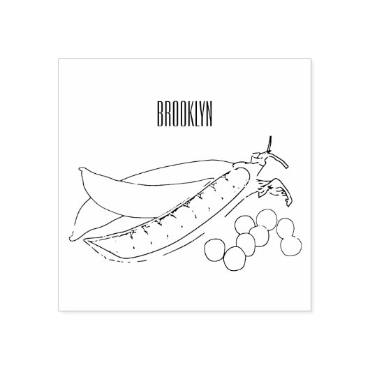 Abbildung des Pea-Cartoon Gummistempel (Prägung)