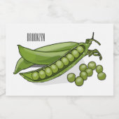 Abbildung des Pea-Cartoon Lebensmitteletikett (Einzelnes Label)